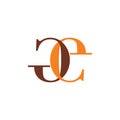 Letter ge simple elegant logo vector