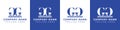Letter GG Pillar Logo Set, suitable for any business with GG related to Pillar