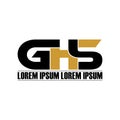 Letter GHS simple monogram logo icon design.