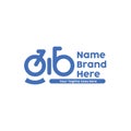 Letter GIB bicycle Logo Royalty Free Stock Photo