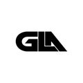 Letter GLA simple monogram logo icon design.