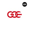 Letter GOE Monogram Logo Design Royalty Free Stock Photo