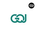 Letter GOJ Monogram Logo Design Royalty Free Stock Photo