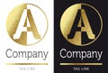 Letter A golden Logo