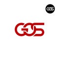 Letter GOS Monogram Logo Design Royalty Free Stock Photo