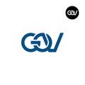 Letter GOV Monogram Logo Design Royalty Free Stock Photo