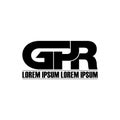 Letter GPR simple monogram logo icon design. Royalty Free Stock Photo