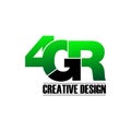 Letter 4GR monogram logo icon design vector. Royalty Free Stock Photo