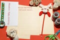 Letter, greeting card to Santa Claus in Russian
