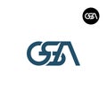 Letter GSA Monogram Logo Design Royalty Free Stock Photo