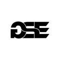 Letter GSE simple monogram logo icon design. Royalty Free Stock Photo