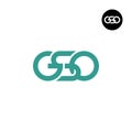 Letter GSO Monogram Logo Design Royalty Free Stock Photo