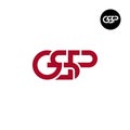 Letter GSP Monogram Logo Design Royalty Free Stock Photo