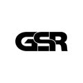 Letter GSR simple monogram logo icon design.