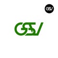 Letter GSV Monogram Logo Design Royalty Free Stock Photo
