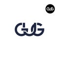 Letter GUG Monogram Logo Design Royalty Free Stock Photo