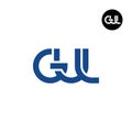 Letter GUL Monogram Logo Design Royalty Free Stock Photo