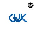 Letter GWK Monogram Logo Design Royalty Free Stock Photo