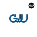 Letter GWU Monogram Logo Design Royalty Free Stock Photo