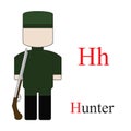 Letter H alphabet of professions. Royalty Free Stock Photo