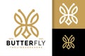 Letter H buttefly leaf logo vector icon illustration