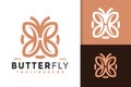 Letter H Butterfly Elagant Modern Logo Design Vector Template