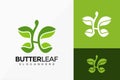 Letter H Butterfly and Leaf Logo Vector Design. Abstract emblem, designs concept, logos, logotype element for template Royalty Free Stock Photo