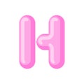 Letter H candy font. Caramel alphabet. lollipop lettering. Sweet
