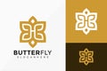 Letter H Creative Butterfly Luxury Logo Vector Design. Abstract emblem, designs concept, logos, logotype element for template Royalty Free Stock Photo