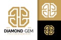 Letter H Diamond Gems logo vector icon illustration