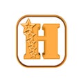 The Letter H and five stars