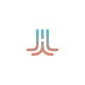 Letter H Logo Line Design. H Initial Simple Design