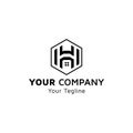 Letter H make a Real estate logo image, idea of logo design Royalty Free Stock Photo