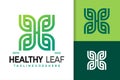 Letter H Nature Leaf Logo Design, brand identity logos vector, modern logo, Logo Designs Vector Illustration Template Royalty Free Stock Photo