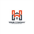 Letter H for Real estate logo icon, Home Construction bussiness