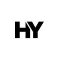 Letter H and Y, HY logo design template. Minimal monogram initial based logotype