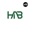 Letter HAB Monogram Logo Design Royalty Free Stock Photo