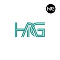 Letter HAG Monogram Logo Design with Lines