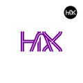 Letter HAX Monogram Logo Design with Lines