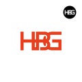 Letter HBG Monogram Logo Design Royalty Free Stock Photo