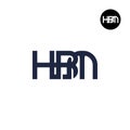 Letter HBM Monogram Logo Design Royalty Free Stock Photo