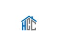 Letter HCC Initial Home House Logo Design