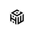 Letter HCS Cube Logo Design