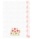 Letter head sheet with floral background