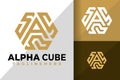 Letter A Hexagon Cube Logo Logos Design Element Stock Vector Illustration Royalty Free Stock Photo