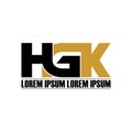 Letter HGK simple monogram logo icon design. Royalty Free Stock Photo