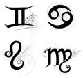 Letter Horoscope or zodiac symbol are Libra Scorpio Sagittarius Royalty Free Stock Photo