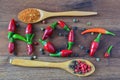 Letter Hot made from red chili peppers Royalty Free Stock Photo