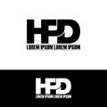 Letter HPD simple monogram logo icon design. Royalty Free Stock Photo