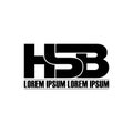 Letter HSB simple monogram logo icon design. Royalty Free Stock Photo